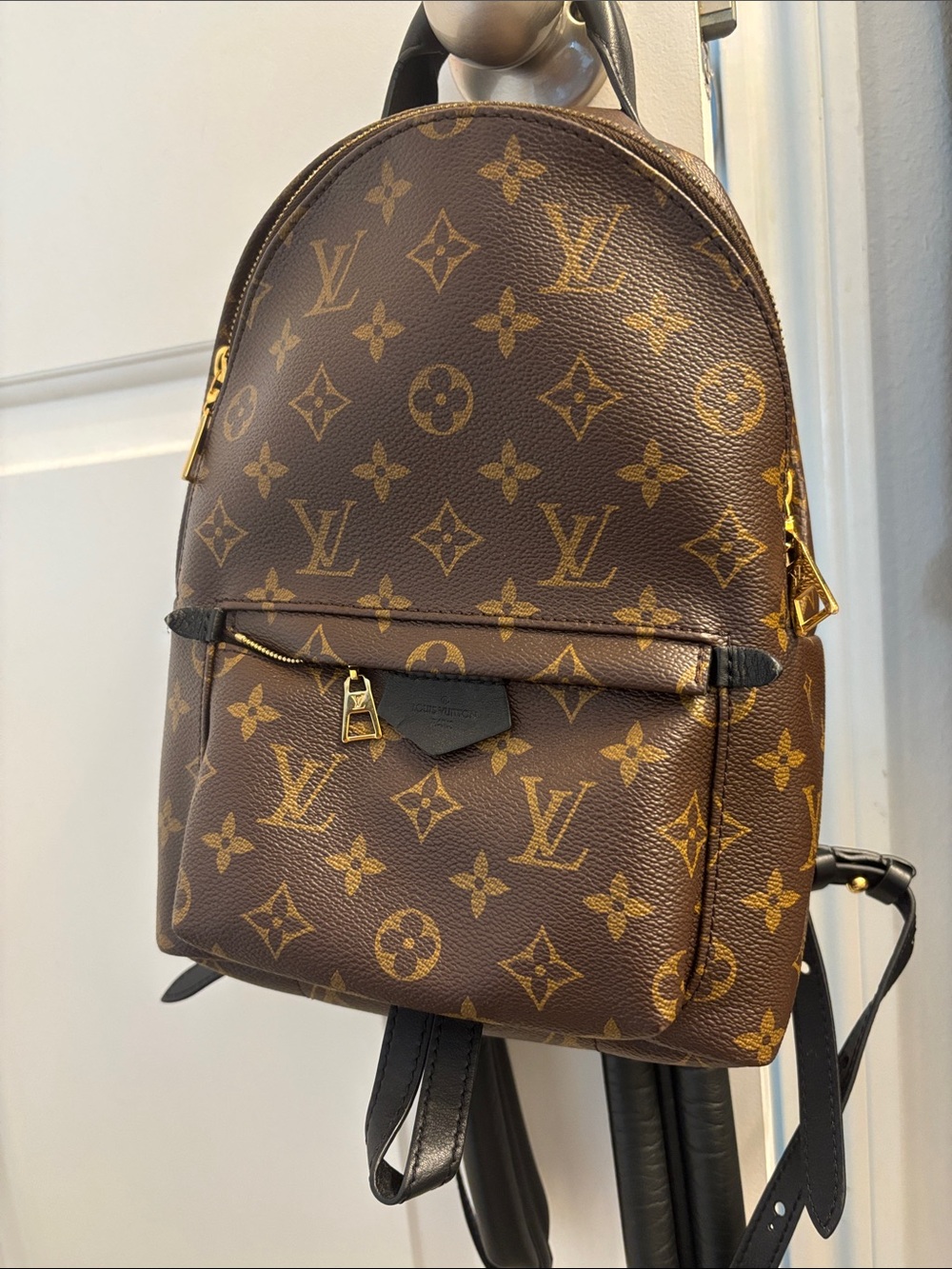 NEW Louis Vuitton Monogram Canvas Mini Backpack in Brown and Gold